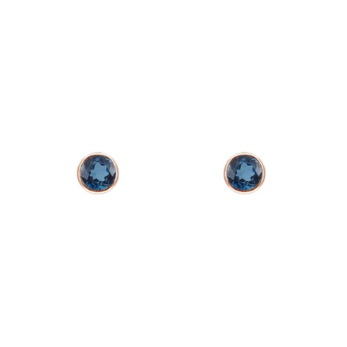 Minimalistické bezel náušnice s londýnskými topásmi Viosa