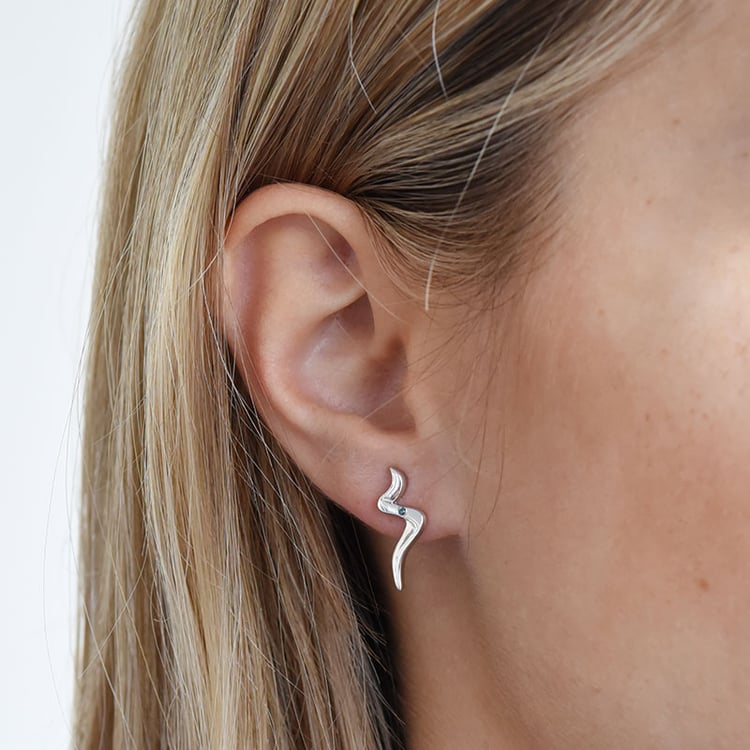 Strieborné náušnice s diamantmi 86178