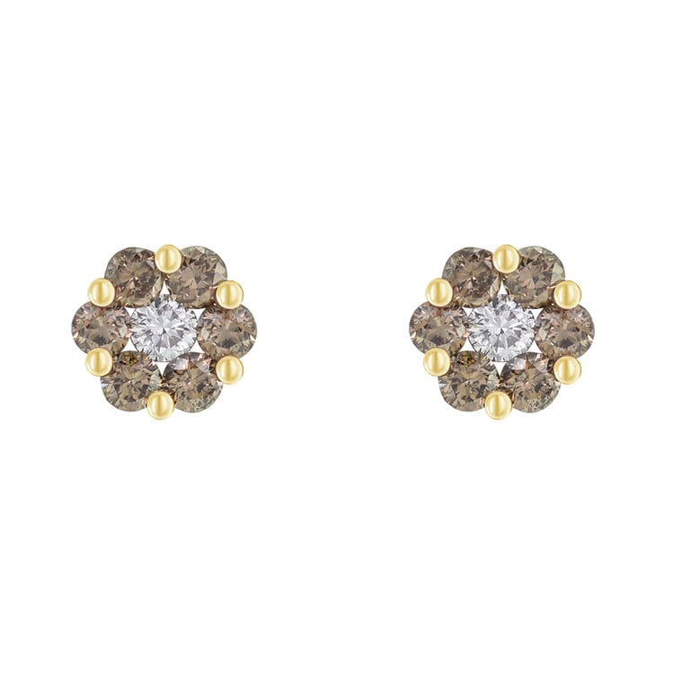 Zlaté náušnice s diamantmi 76276