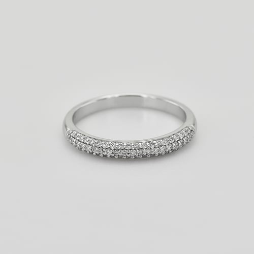 Eternity prsteň s lab-grown diamantmi a pánska pologuľatá prsteň Herlie