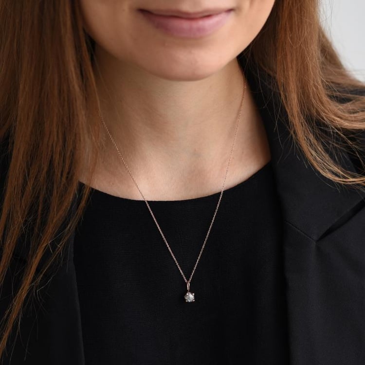 Zlatý náhrdelník s nebrúseným diamantom Brea 52817