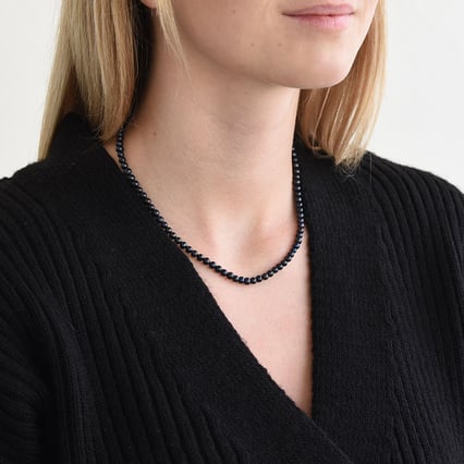 Náhrdelník z čierných perál Jolie