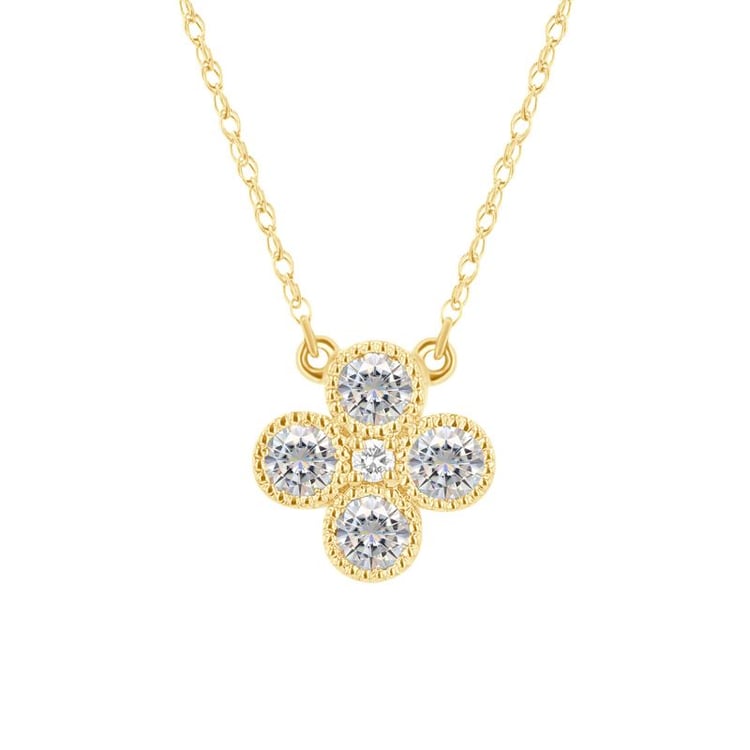 Moissanitový náhrdelník s diamantom Emely