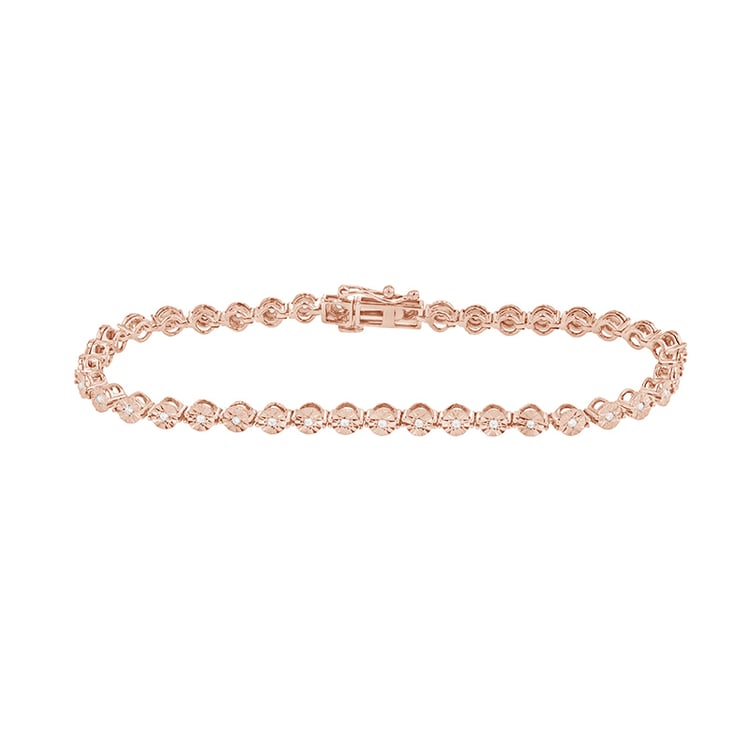 Strieborný náramok s trblietavými lab-grown diamantmi Alessio 108029