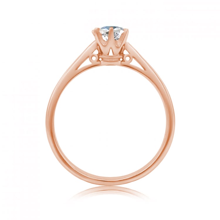 Zlatý prsteň s round diamantom Ornella 64856