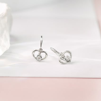 Zlaté detské náušnice srdiečka Ariel