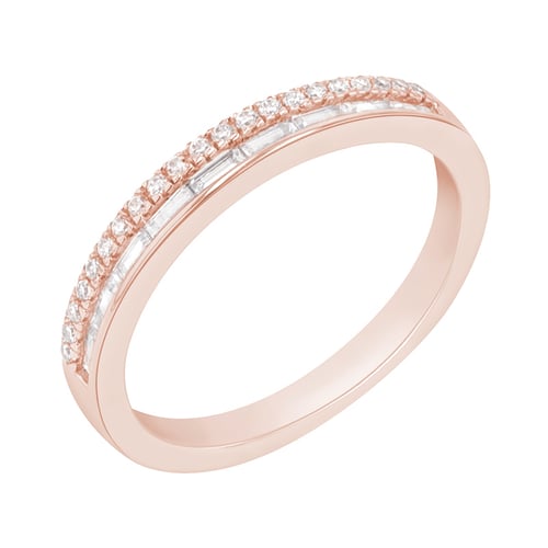 Eternity prsteň s round a baguette diamantmi Ivonne