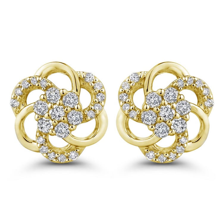 Diamantové náušnice z ružového zlata 76240