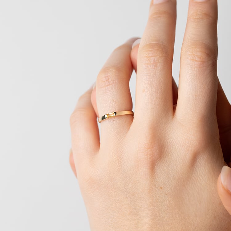 Minimalistický prsteň s citrínom Zindy 148032