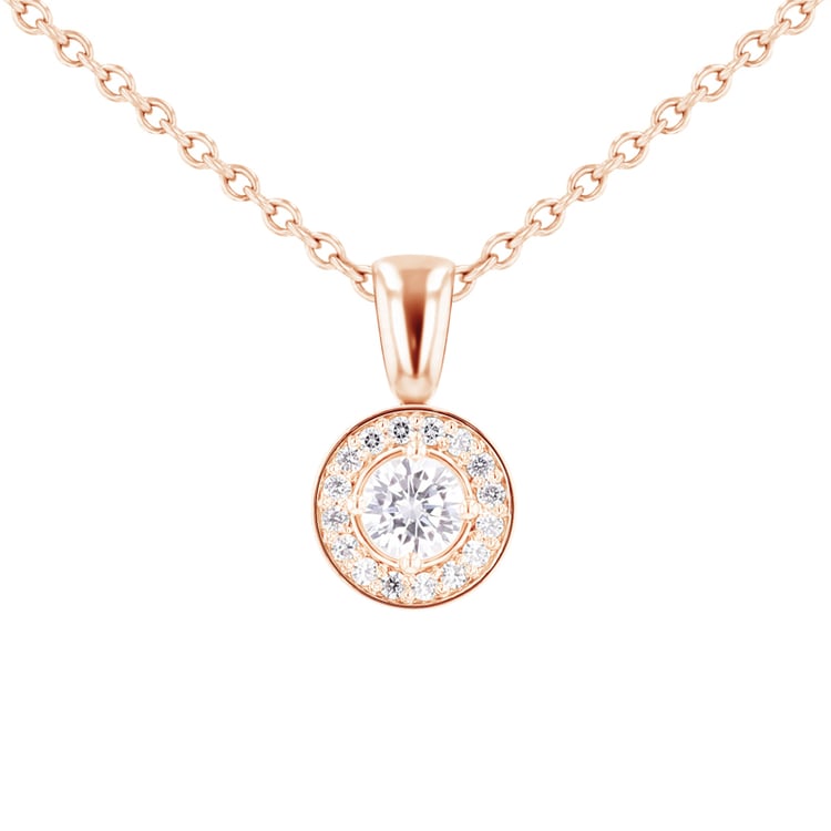 Halo prívesok s moissanitmi a diamantmi Milner 101349