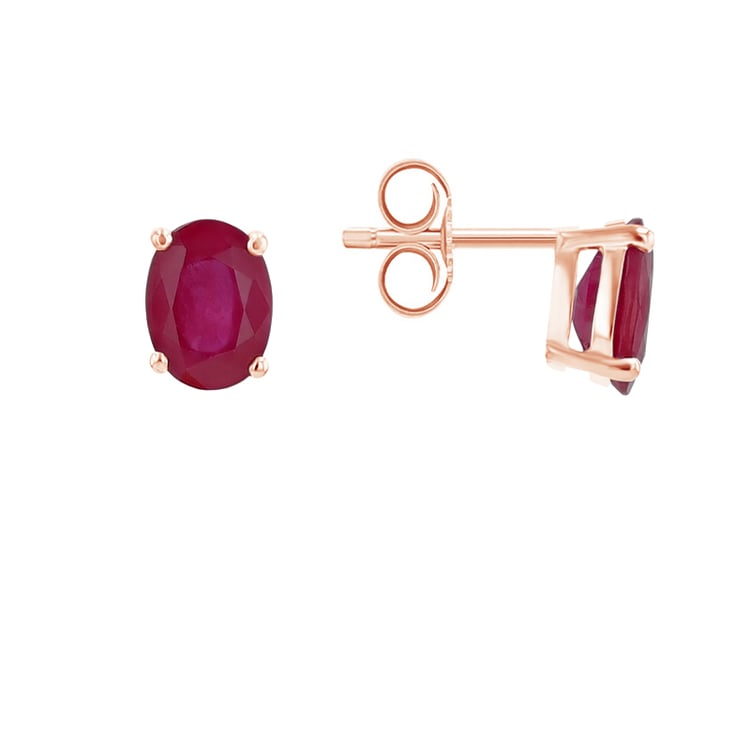 Rubínové náušnice z 18k zlata Nasia 117209