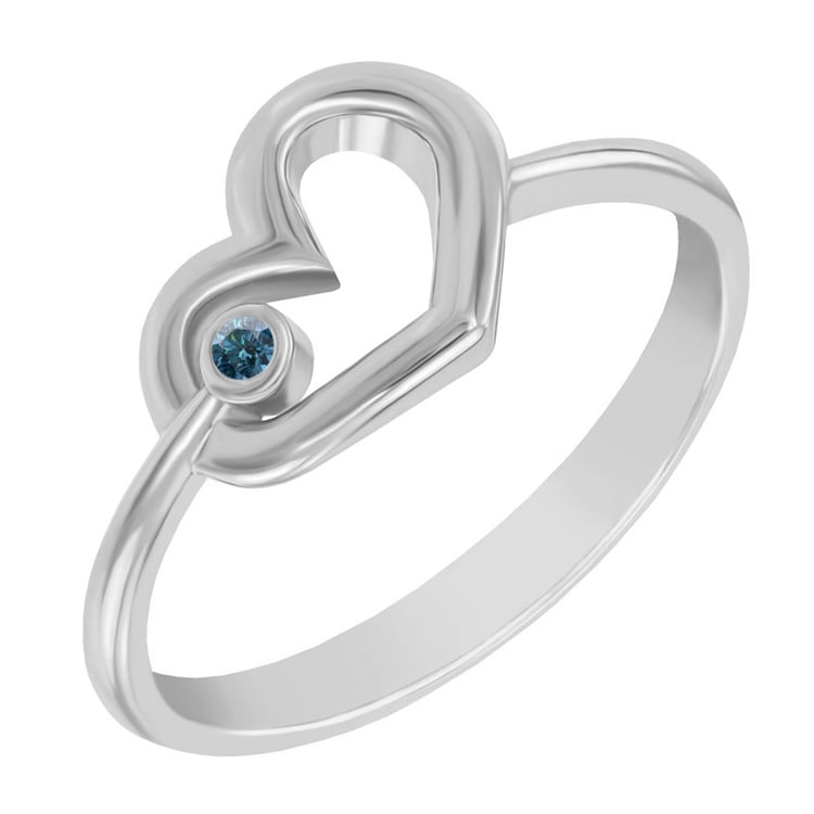 Zlatý srdiečkový prsteň s diamantom