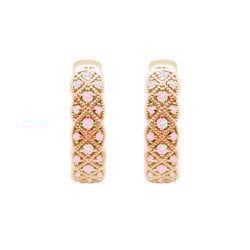 Zlaté kruhové náušnice s lab-grown diamantmi Laura