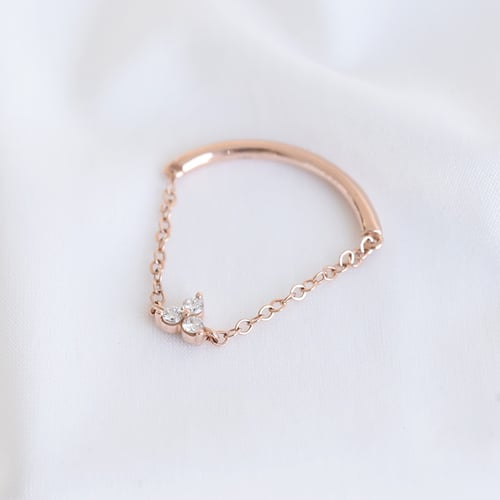 Minimalistický prsteň s lab-grown diamantmi Darcey