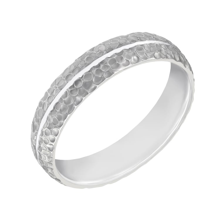 Tepaný prsteň s čiernym enamelom 50241