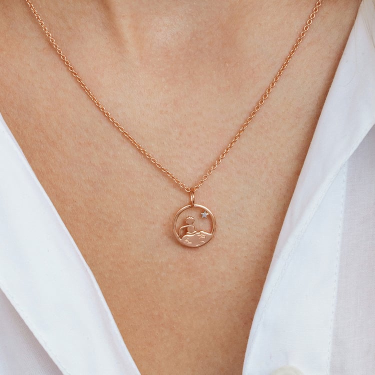 Strieborný vykrojený prívesok s postavičkou Malý princ 162614