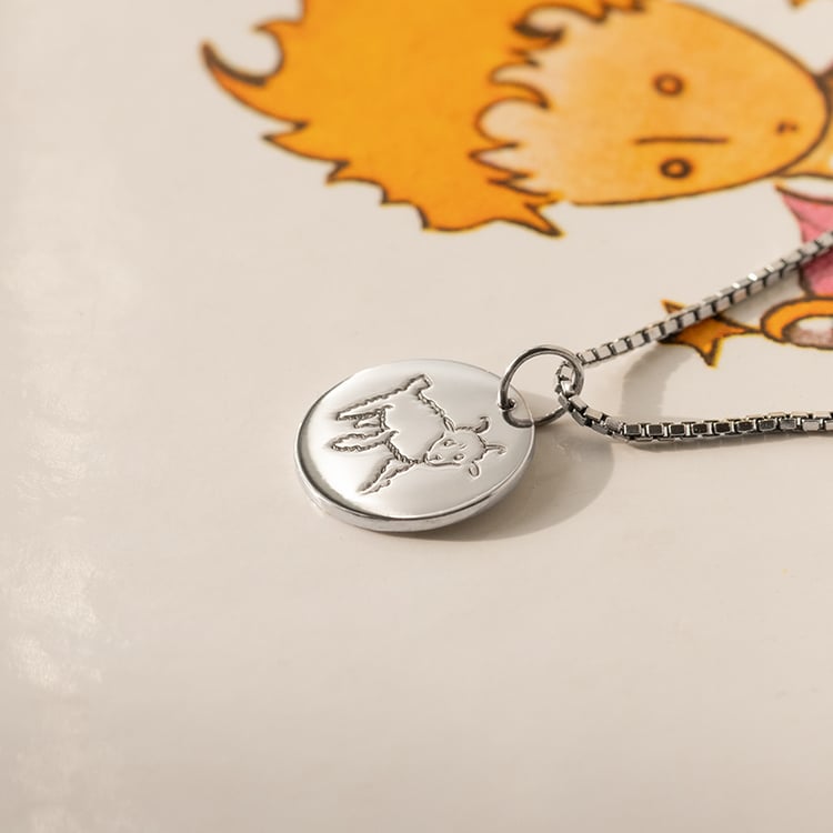 Strieborný prívesok s gravírom baránka Malý princ 138904