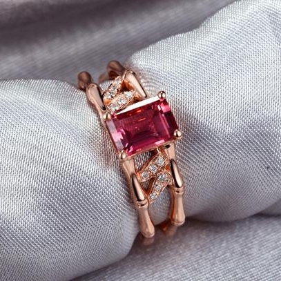 Turmalínový prsteň zo zlata 6180