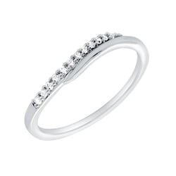 Atypicky zvlnený zlatý prsteň s diamantmi Vide