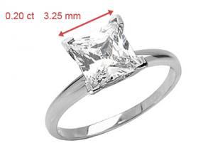 Zásnubný prsteň biele zlato s diamantom. 53227