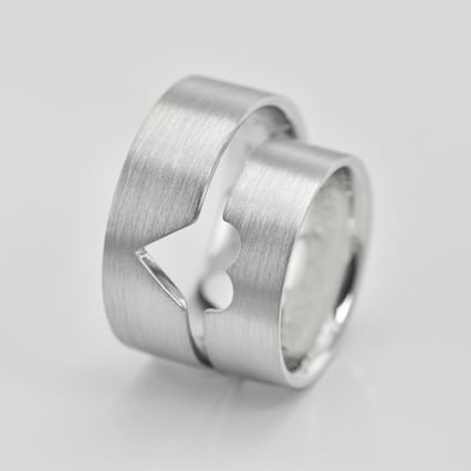 Zlaté svadobné obrúčky s motívom srdca Catela