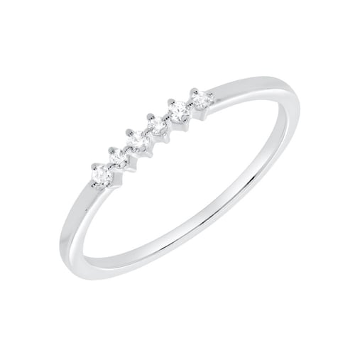 Minimalistický prsteň zo striebra s lab-grown diamantmi Casper