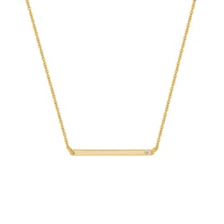 Jemný zlatý náhrdelník s diamantom Charena