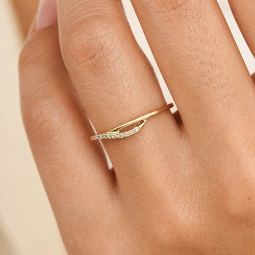 Atypický prsteň zo zlata s lab-grown diamantmi Terje