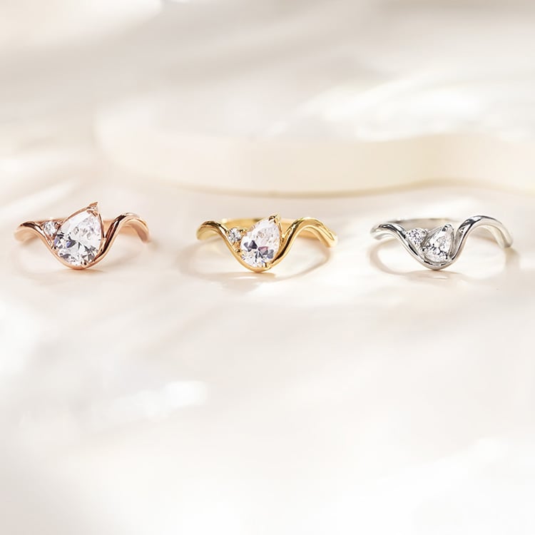 Zvlnený zásnubný prsteň 154919