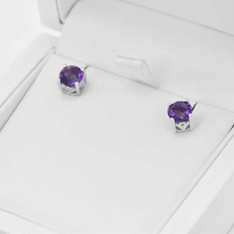 Náušnice s ametystmi 2172