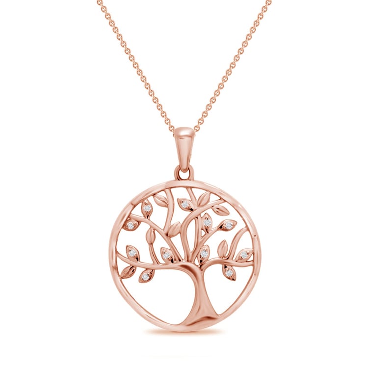 Strieborný strom života s lab-grown diamantmi Evanthe 104225