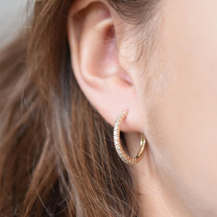 Diamantové náušnice zlaté 2723