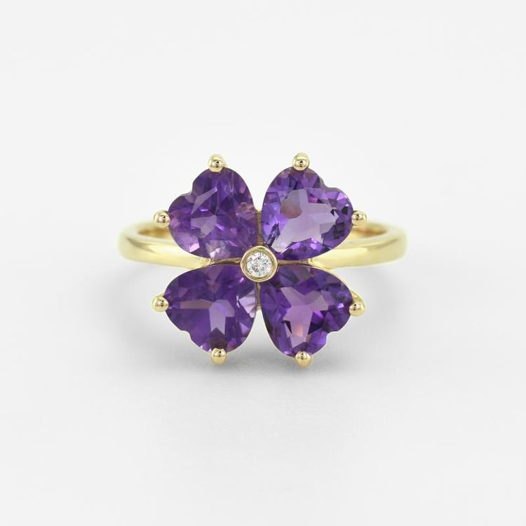 Prsteň s ametystovým kvetom 47310