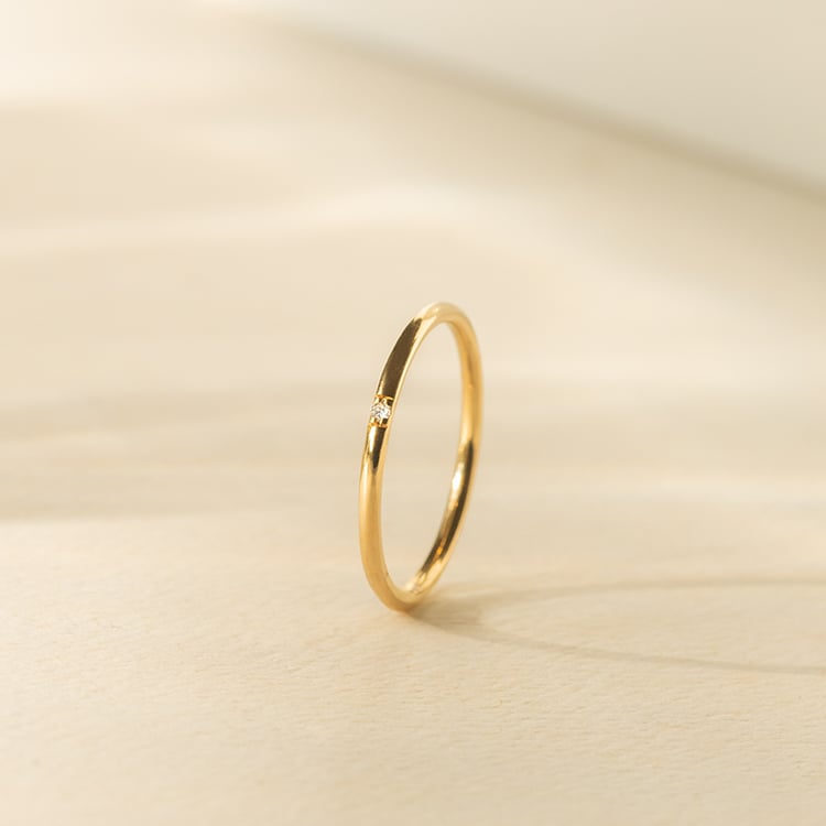 Jemný prsteň s diamantom Beryl 152516