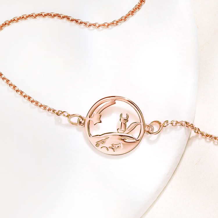 Strieborný vykrojený náramok s líškou Malý princ 157550