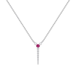 Atypický náhrdelník s rubínom a diamantmi Sylvia