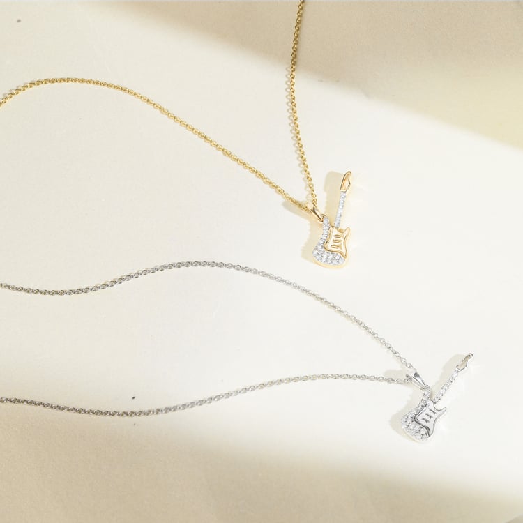 Zlatý prívesok s lab-grown diamantom v tvare gitary 164895