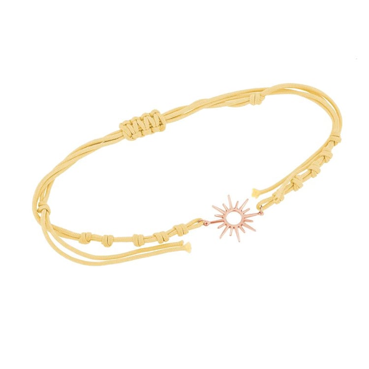 Strieborný povrázkový náramok so slnkom Soleil 110395