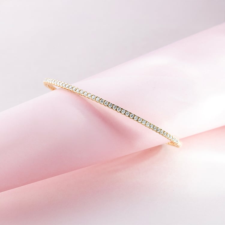 Zlatý flexi náramok s diamantmi Berry 150322