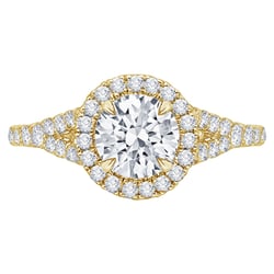 Romantický zásnubný prsteň v halo štýle s diamantmi Breana