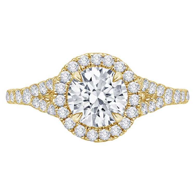 Zlatý diamantový prsteň pre zásnuby 74635