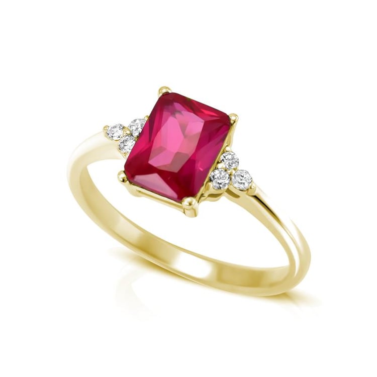 Zlatý rubínový prsteň 23280