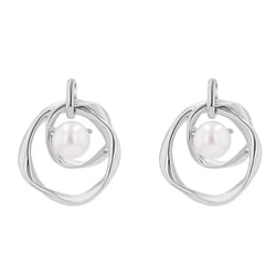 Perlové náušnice zo striebra Thalie