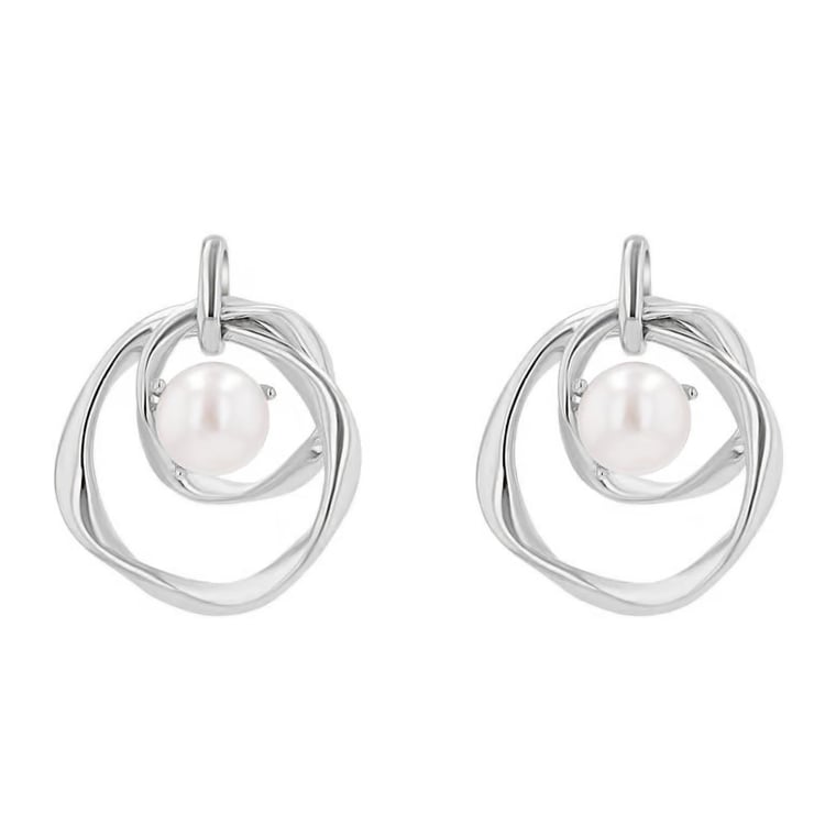 Perlové náušnice zo striebra Thalie 164099