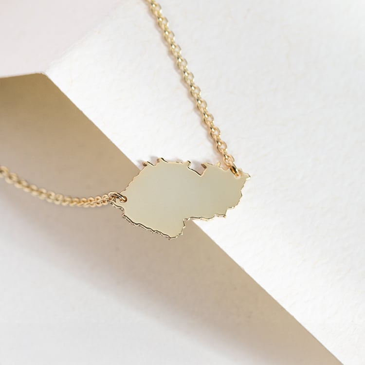 Strieborný náhrdelník Česká republika 147752