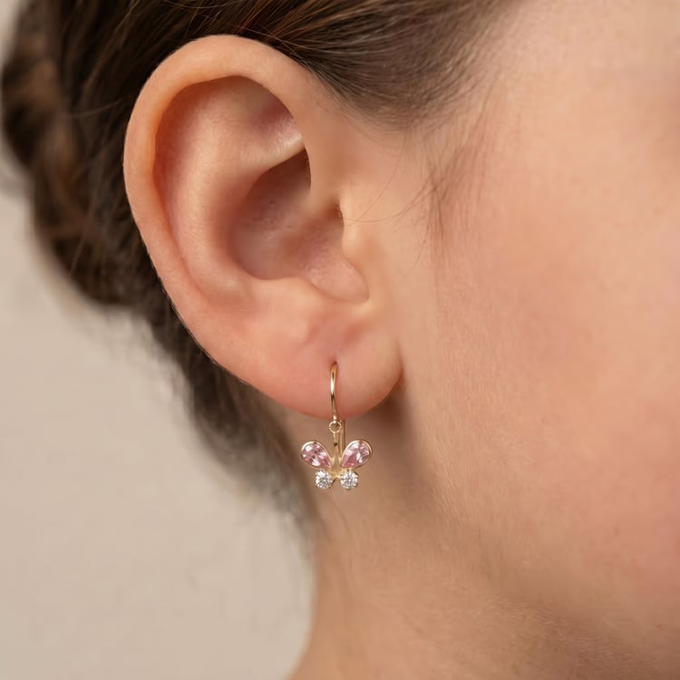 Detské náušnice zo zlata s motýlikom Any 166697