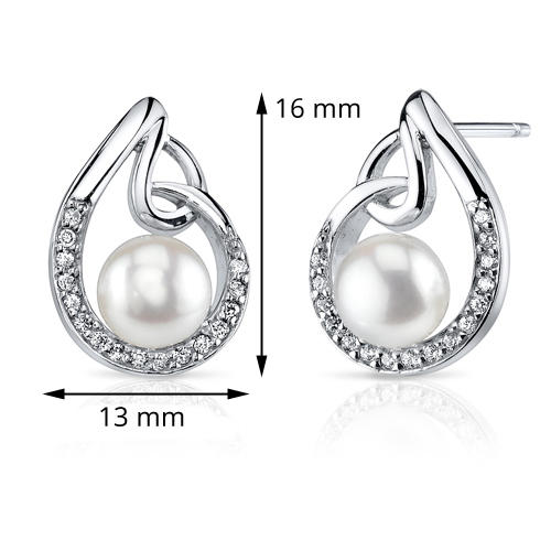 Perlové napichovacie náušnice zo striebra Babey 6667