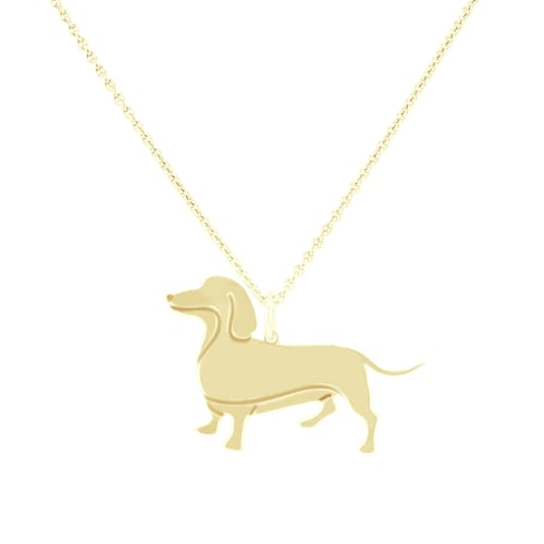 Strieborný prívesok v tvare psa s gravírom Dachshund