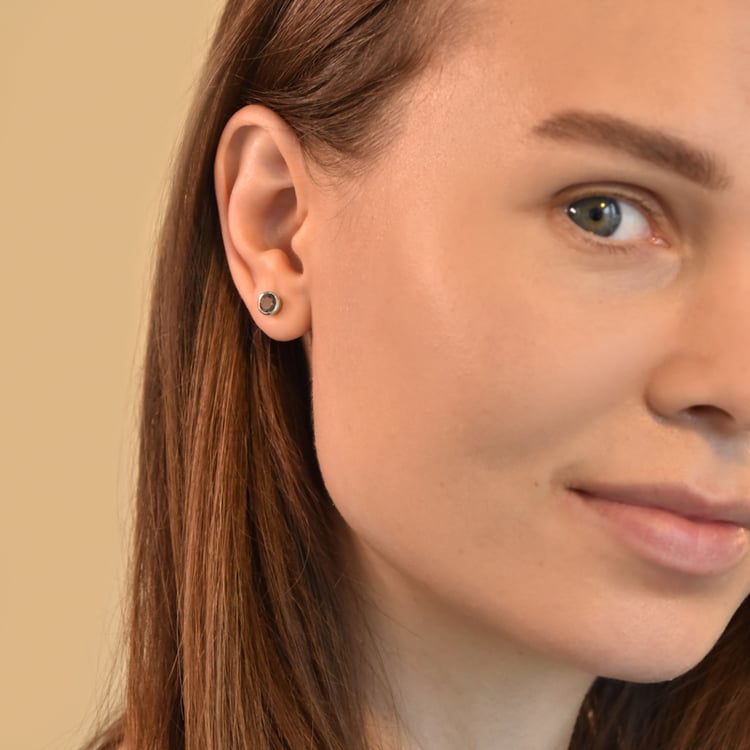 Bezel náušnice so záhnedou Sontre 105582