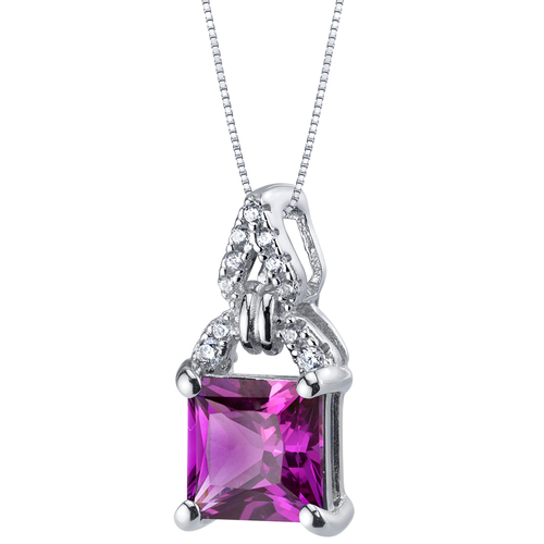 Strieborný náhrdelník so zafírem